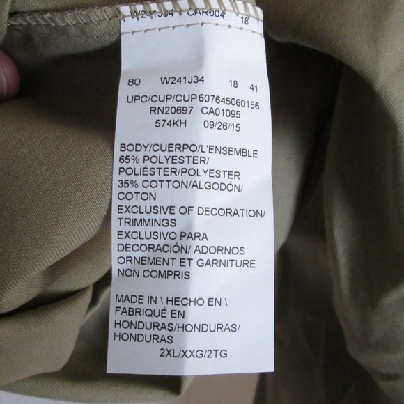 Dickies Mens Tan Long Sleeve Utility Shirt Size 2XL NWT Excellent Condit… - Picture 6 of 8